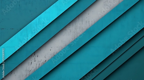 Abstract geometric background with teal and gray stripes