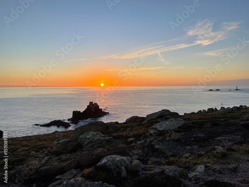 sunset over the sea