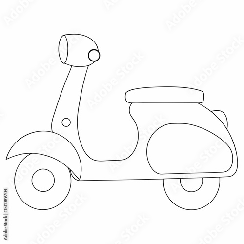 Scotty coloring page simple and minimal line art illustration on white background