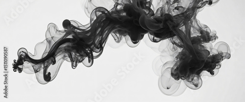 Smoky Ink Clouds Suspended in Liquid
