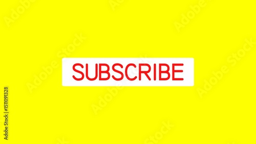 Isolated Subscribe Button Animation - 4K Stock Video