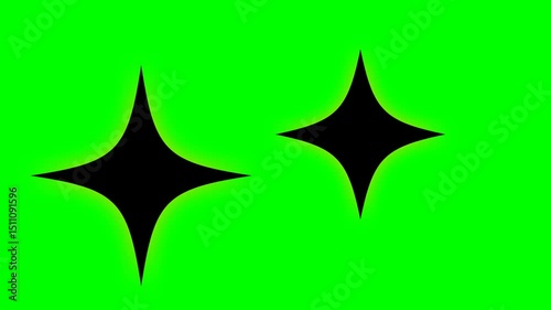 Twinkling Star Effect on 4K Green Screen: wishing star