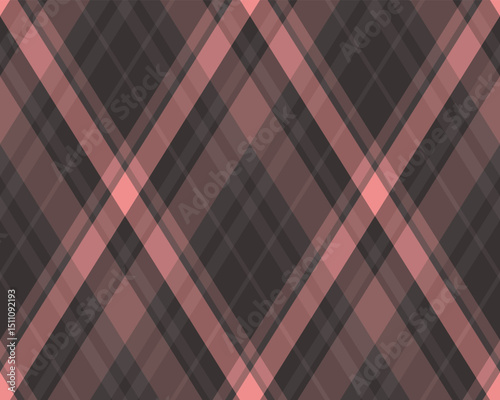 Argyle pattern of geometric rhombus. Harlequin check wallpaper design. Classic diamond shaped textile material for web background, print fabric clothing, sweater, wrapping paper, gift card, invitation