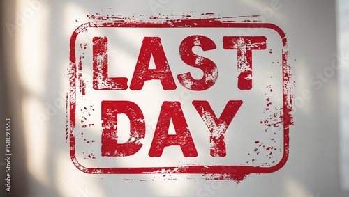 Grunge last day stamp