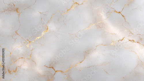 ゴールドの入った白い大理石の背景テクスチャ

