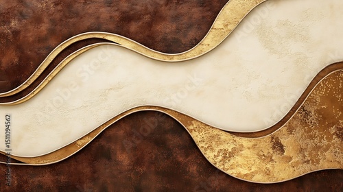 Abstract background with gold, brown and white