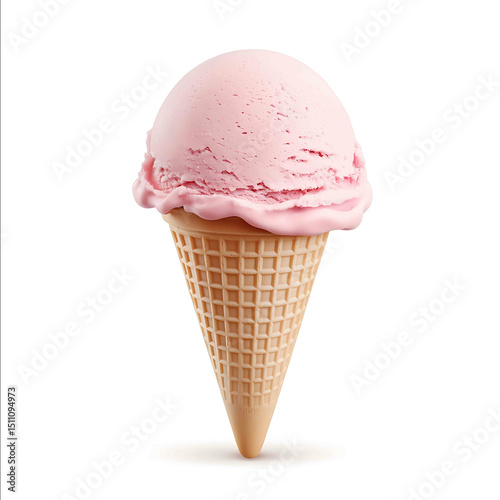 Sherbet with isolated white background Realistic style highly detailed