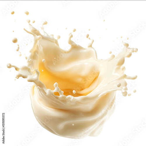 Splash of milk or cream isolated on white background isolated on white background ultrabright