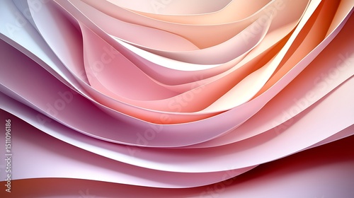 Abstract paper layers in soft pastel colors