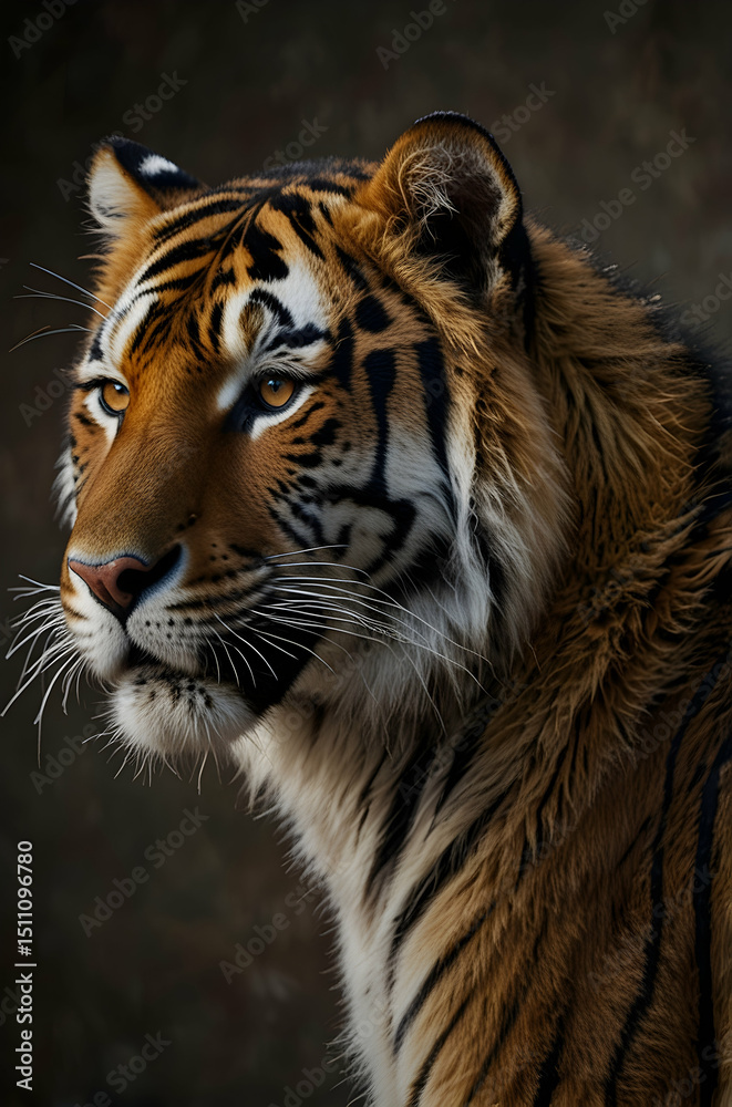 Fototapeta premium Siberian Tiger Profile