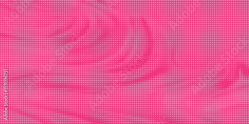 Pink orange polka dots gradient halftone background. Pop art cartoon dot texture with comic graphic design, Horizontal abstract pattern wall for cover digital technology.