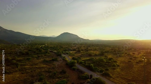 Sunset Over Inland Hills Near Cala Gonone – Sardegna, Italy – May 19, 2018