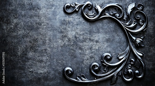 Ornate metal decorative border