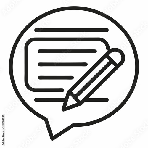 Note taking icon writing message communication pencil document