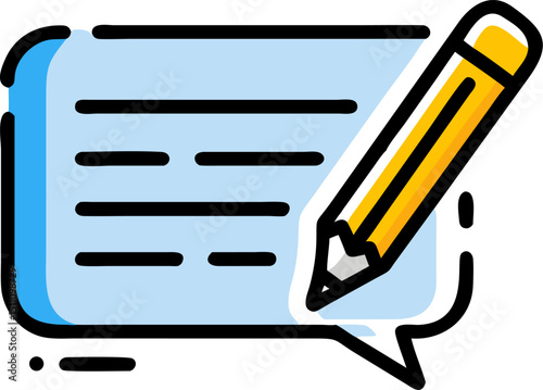 Writing a message note taking pencil and paper