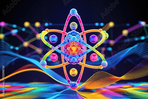 Vivid Three-Dimensional Atom Interpretation with Colorful Matrix and Flowing Waveform Design