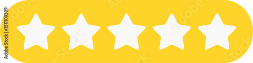 Five Stars Gold Icon for Rating