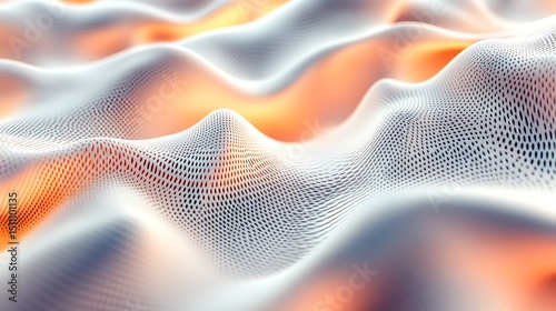 Abstract wave pattern with light effects