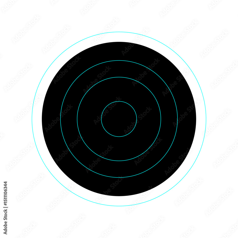 Simple Black and White Bullseye Target Icon Simple Black and White Bullseye Target Icon