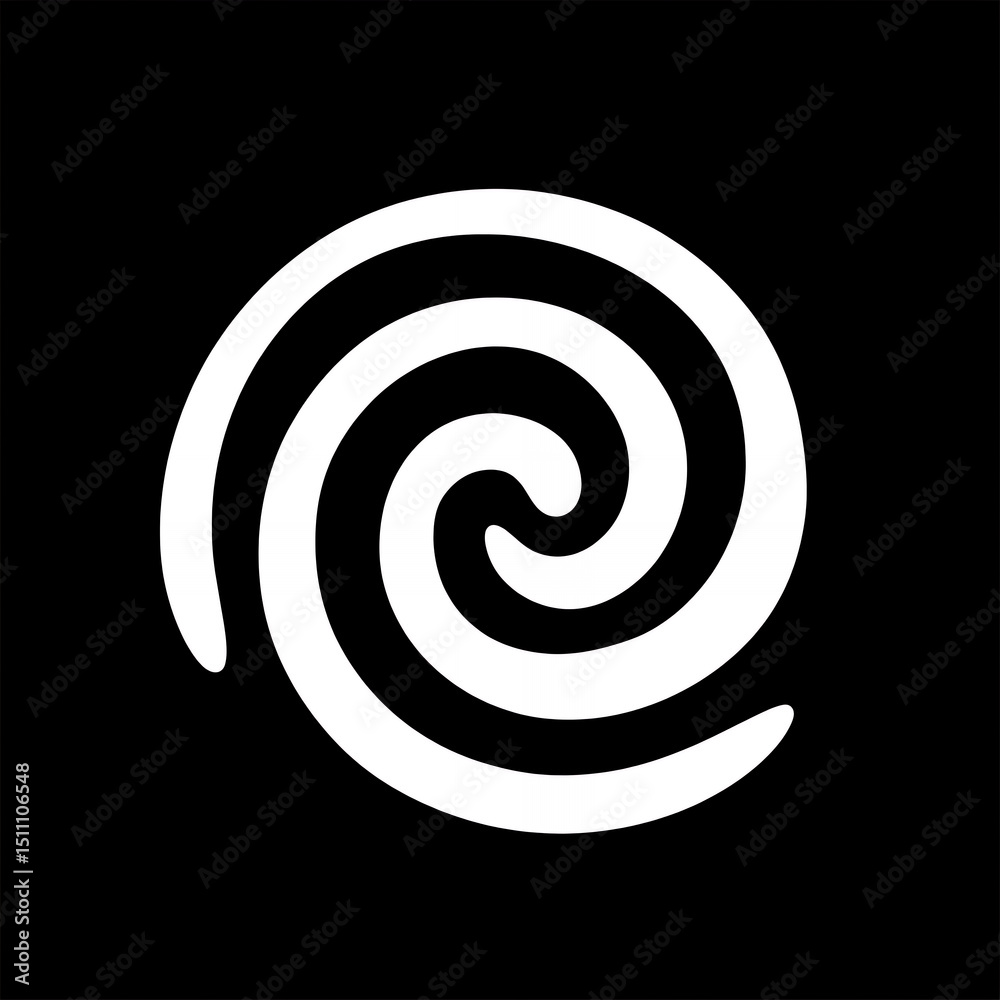 Fototapeta premium Spiral Design Abstract Black and White Visual