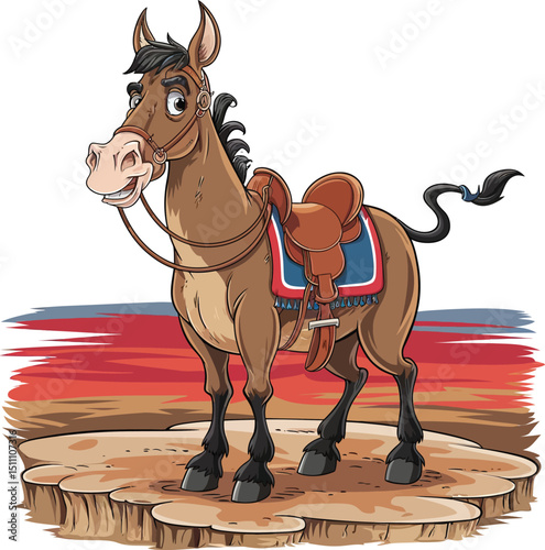 create cartoon a illustrator vector Mule