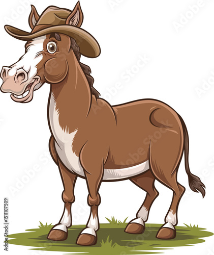 create cartoon a illustrator vector Mule