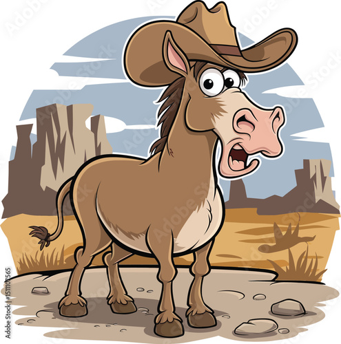 create cartoon a illustrator vector Mule