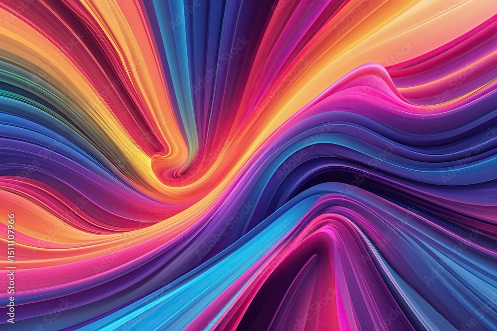 Obraz premium Dynamic Color Gradient Background with Lively Undulating Patterns