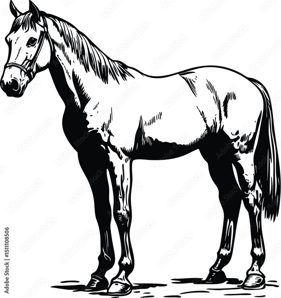 Obraz premium horse vector illustration