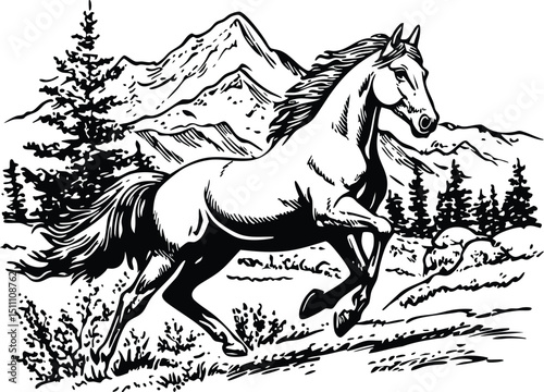 horse vector illustration