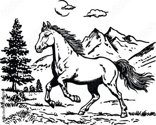 horse vector illustration