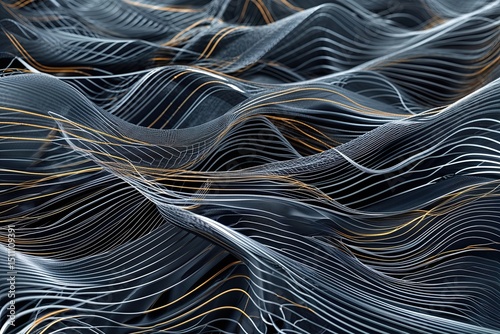 Abstract Technology Wave Mesh Background Design for Artistic Displays