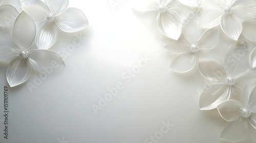 White flowers background