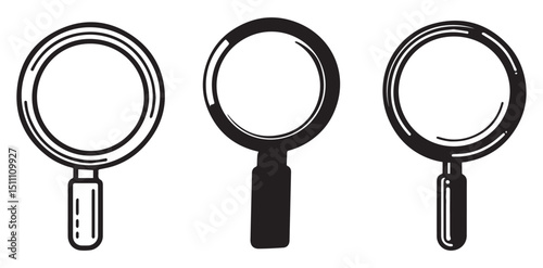 Simple vector icon magnifying glass