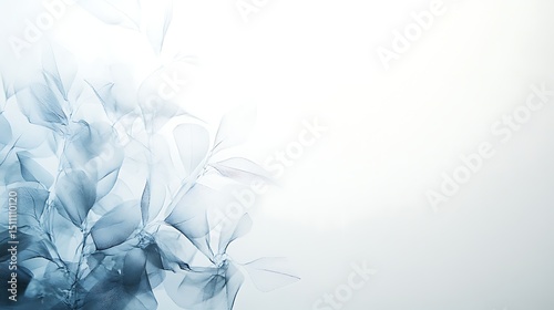 Delicate, light blue floral design