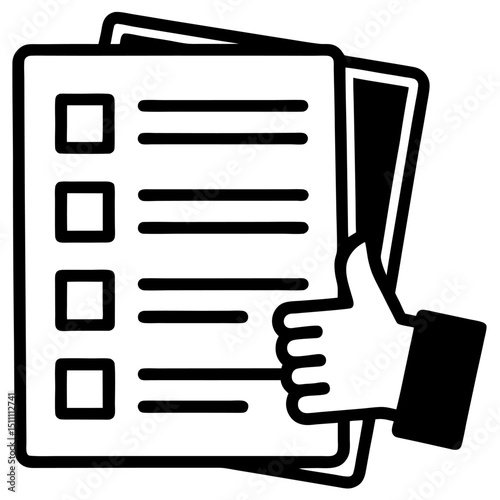 Checklist document thumbs up approval feedback form