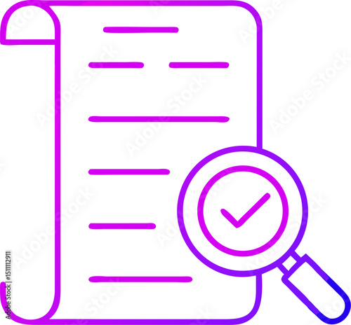 Document check approved checklist verified magnifying glass