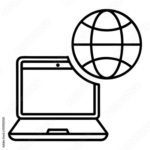 Global internet access laptop computer world wide web online