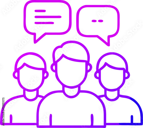 vector illustration of people talking