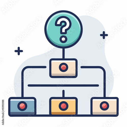 Problem solving strategy flowchart question mark decision tree