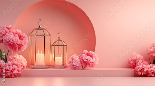 Pink Aesthetic Candle Lanterns
