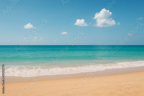 tropical beach and blue sky