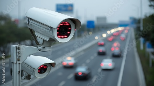 Infrared CCTV camera using modern technology for speed monitoring on highways Helps detect accidents and maintain street safety