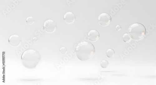 Floating Bubble on White Background