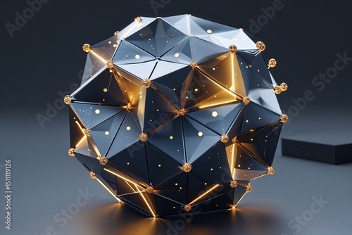 Advanced Polygonal Digital Framework with Node Interaction and Technology Integration