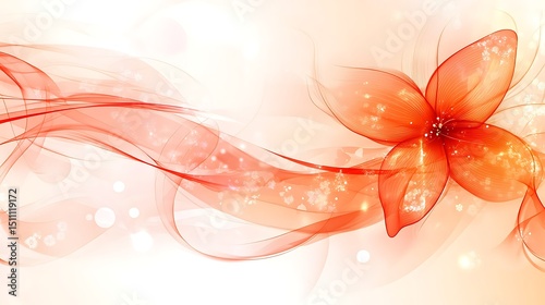 Delicate, glowing flower design