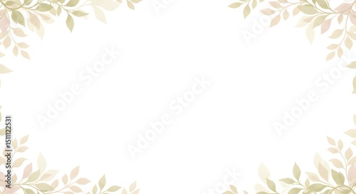 Leaf Border Elegant Greenery Decoration