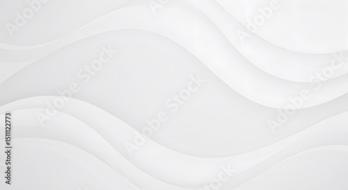 White Wavy Lines Abstract Background