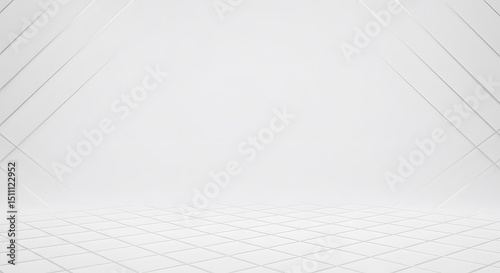 White Abstract Studio Mockup Backdrop