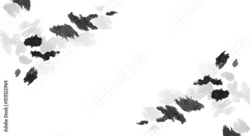 Black and White Brush Strokes Abstract Background